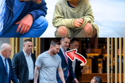 Messi Ayuda a una Niña Necesitada Frente a un Restaurante de Lujo