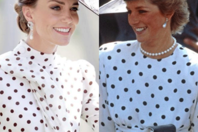 Kate Middleton rinde homenaje a la princesa Diana con un vestido de lunares y pendientes