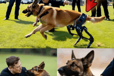 Elon Musk financia piernas robóticas para perros policía heridos.