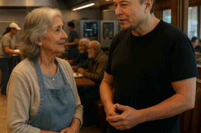 Elon Musk bought back the tiny diner that once let him eat on credit as a student — and turned it into a secret AI-powered kitchen feeding 120 homeless people every day, shocking the world for a reason no one saw coming.