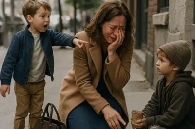 «Mom, he’s my brother!» – said the little boy to his millionaire mother. When she turns around and sees the two of them together, she falls to her knees, weeping…