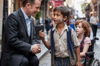 “Sir, I can make your daughter walk again,” the beggar said. The millionaire turned around and froze…