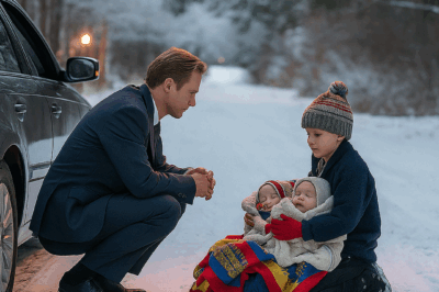 A wealthy businessman stops his car in the snow! The ragged boy’s clothing left him frozen…