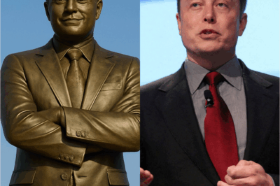 BREAKING NEWS: Elon Musk Immortalized in Bronze at Tesla Headquarters But the Hidden Secret Inside the Statue’s Base and the Inscription on the Plaque Are What Truly Shocked the World