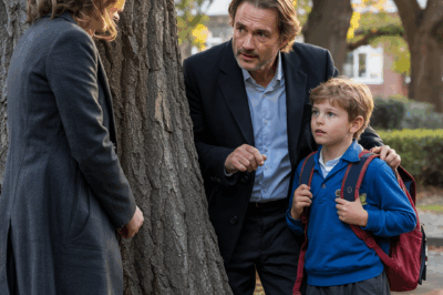 “Papá, vi a mamá en la escuela hoy. Me dijo que ya no fuera a casa contigo.” Al día siguiente, recogí a mi hijo temprano… y lo que vi me dejó en shock.