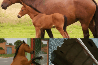 Un caballo rompió el vidrio de la puerta de una tienda de comestibles y salió corriendo hacia algún lugar: el dueño de la tienda salió tras él y vio algo terrible
