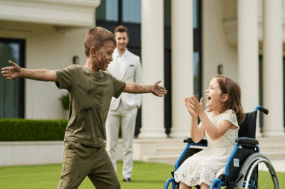 Millonario sorprende a niño sin hogar bailando con su hija paralizada Lo que hizo después sorprendió a todos