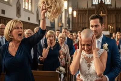 Durante la boda, mi suegra se me acercó y me arrancó la peluca, mostrándole a todos los invitados mi cabeza calva, pero entonces sucedió algo inesperado.