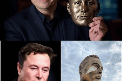 IMPACTANTE HOMENAJE A TESLA: SE INAUGURÓ una estatua de bronce de 5.488 kilos de Elon Musk en la sede de Tesla…