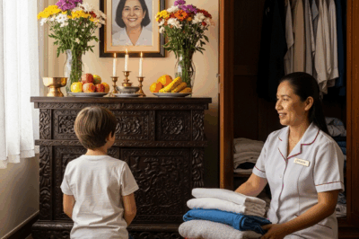 The very first morning, the stepmother threw open the drawer containing her mother’s clothes, packing them up like trash.