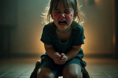 ¡Me duele mucho la mano! ¡Para, por favor! —gritó la pequeña Sophie, con su pequeño cuerpo temblando mientras se arrodillaba en el frío suelo de baldosas. Las lágrimas corrían por sus mejillas enrojecidas mientras se agarraba la mano; el dolor era insoportable.