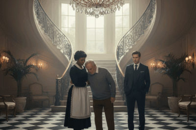 A billionaire watches as the Black maid protects her frail father and what happens next leaves the entire mansion speechless…