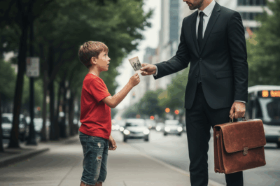 “My mother has your picture in her wallet,” the poor boy told the billionaire.