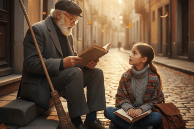 Every morning, the same ritual: down the street, broom in hand, worn gray cap, and a leisurely smile. Don Jaime had been sweeping the neighborhood’s sidewalks for over twenty years. Some greeted him with hurried courtesy; others simply ignored him, as if he were part of the landscape.