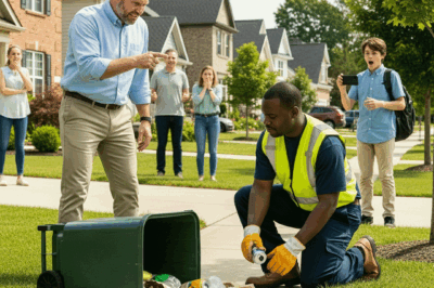 Hoa Kicked Over The Black Garbage Man’s Trash Can And Taunted Him “Clean It Up, It’s Your Job Black People Like You”.