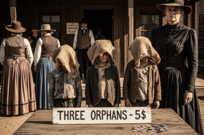 A lonely widow bought 3 orphans with sacks over their heads and took them away when one of them…