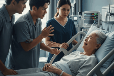 Mrs. Huong, 77, was hospitalized due to a stroke. Her four children came to visit her one after another, pretending to care but secretly discussing the division of land.