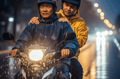 In the middle of a stormy night, a poor motorbike taxi driver helped a young man who had lost his way.