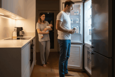 After giving birth for 1 month, I discovered that every night my husband secretly stole milk to bring back to his parents’ house – secretly following him, I was deeply shocked when I saw…