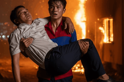 When the fire broke out, the orphan lottery ticket seller ignored the danger and rushed in to rescue a man.