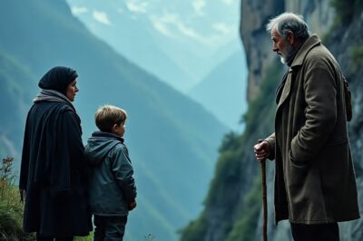 “Nunca tuve esposa”, dijo el hombre solitario de la montaña cuando la viuda y sus hijos pidieron refugio.
