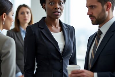 Gerente vierte café sobre una mujer negra frente a todos y la maldice; minutos después, toda la empresa queda en shock.