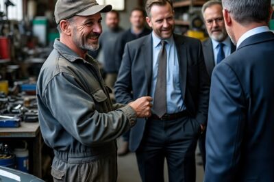 Mecánico ayuda gratis y horas después su taller se llena de millonarios