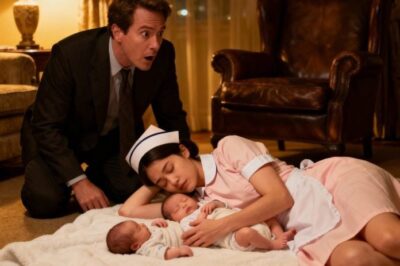 Millionaire Comes Home At Midnight And Is Shocked To Find His Maid Sleeping Next To His Twins On The Floor…