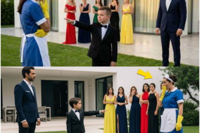 Un millonario reunió a cinco mujeres adineradas para que su hijo eligiera quién podría ocupar un lugar importante en su vida, pero el niño sorprendió a todos cuando señaló a la limpiadora y dijo algo que cambió el ambiente de toda la reunión