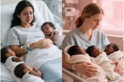 “Su esposo la dejó justo después del nacimiento de sus trillizos… enfrentando rumores, miradas y muchas dudas…”