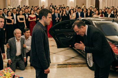 Mi hermano acababa de tirar mi regalo al piso burlándose: “¡Aquí no hay lugar para perdedores!”, cuando el frenazo de una camionetota negra VIP enmudeció a todo el salón. Pensé que tragarme esa humillación en público era lo peor, hasta que el mero mero bajó a toda prisa y se cuadró ante mí esperando órdenes. Cientos de miradas quedaron paralizadas, y mi apá cayó de rodillas, más blanco que un papel, al escuchar a ese titán del poder destapar a gritos el rango que yo había mantenido enterrado por años.